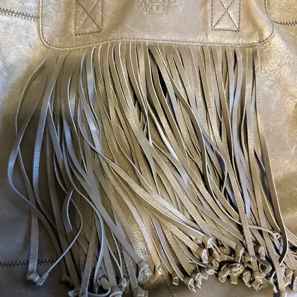 Light Grey Kelsi Dagger Leather Fringe Bag - Picture 3 of 16